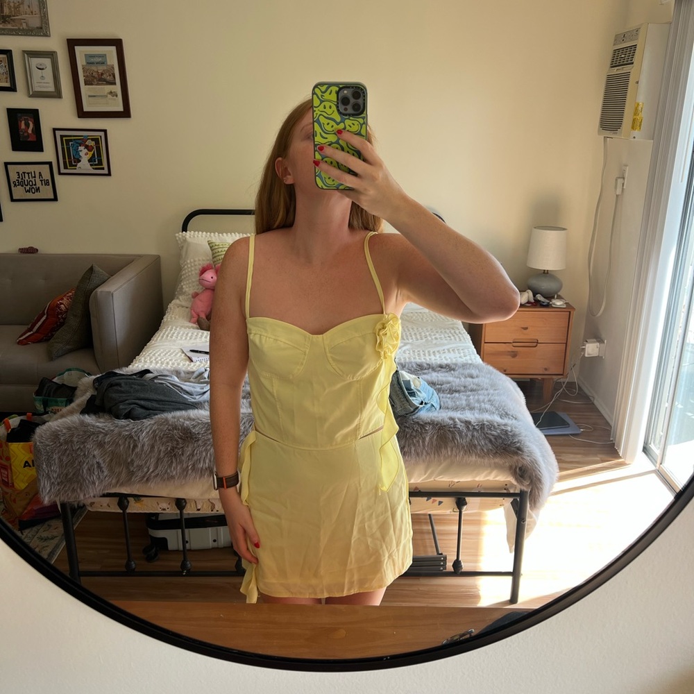 Yellow Women's Two Piece Set